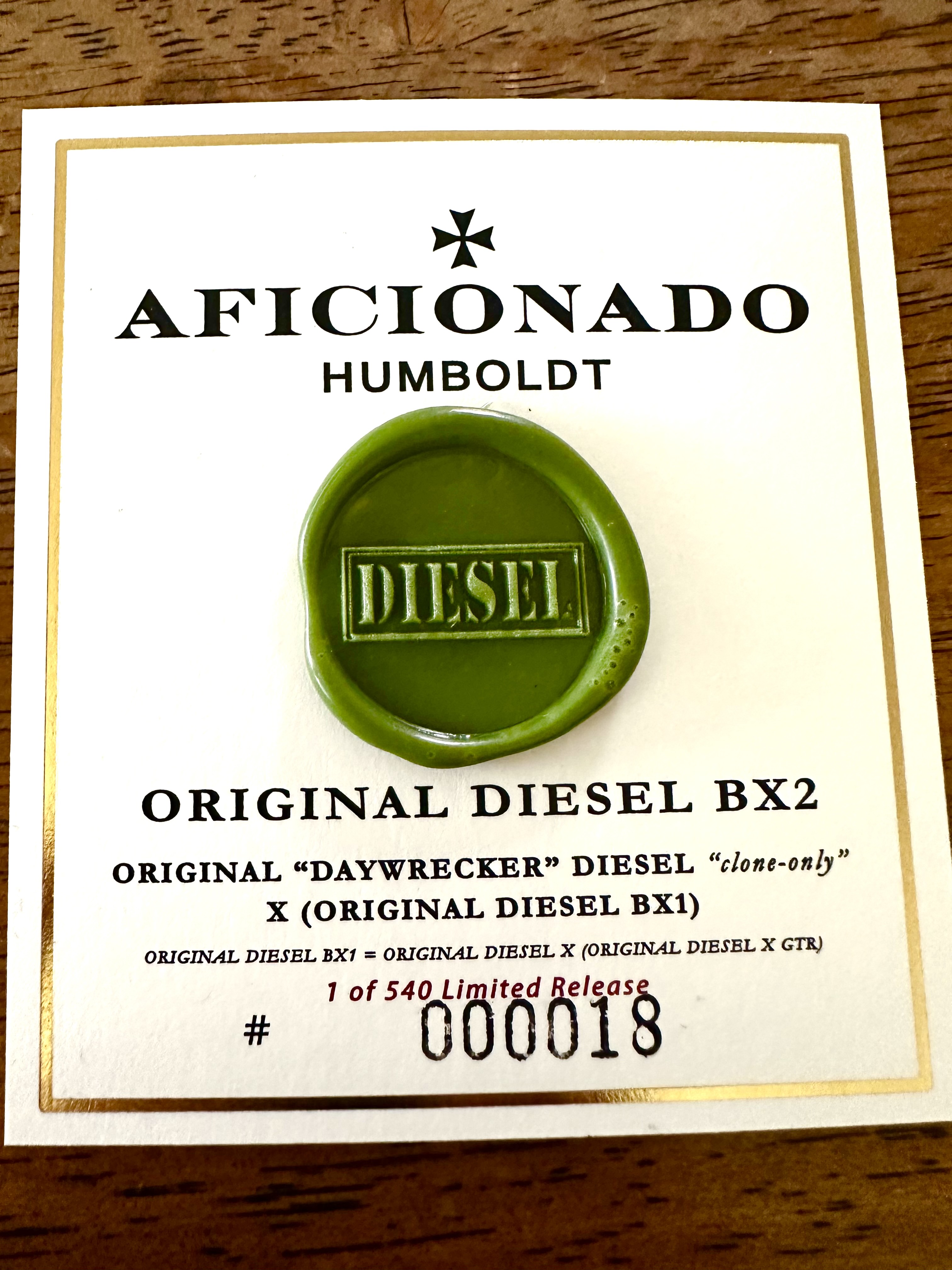 ORIGNAL DIESEL BX2 – Aficionado Store